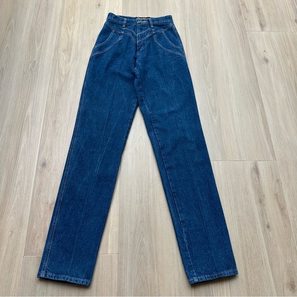 Wrangler Denim - Wrangler Silverlake Jeans Womens 5 /6 X36 High Waisted Bareback USA MADE Vintage
